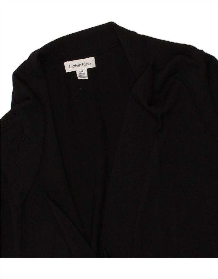 CALVIN KLEIN Womens Cardigan Sweater UK 10 Small Black Viscose Vintage Calvin Klein and Second-Hand Calvin Klein from Messina Hembry 