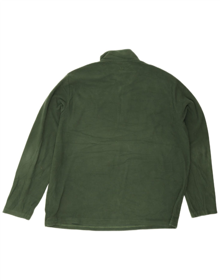 Mountain Warehouse Herren-Fleecepullover mit Reißverschluss am Kragen, 2XL, grünes Polyester