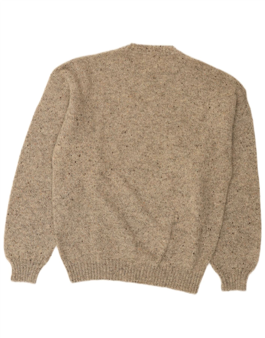 Les Copains Herren-Pullover mit Rundhalsausschnitt, IT 50, mittelgrau gefleckte Wolle