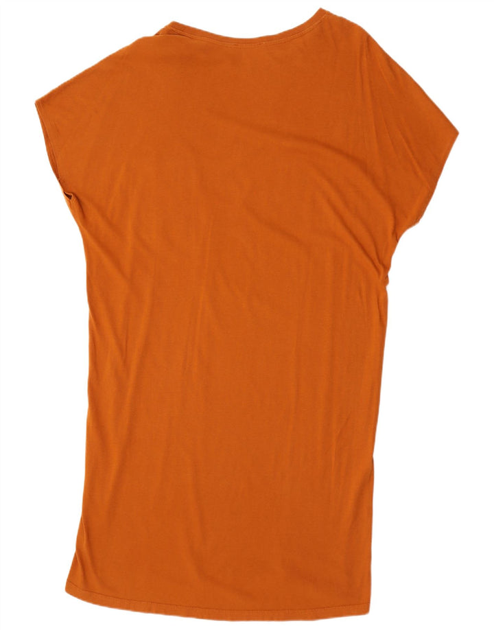 Zara Damen Übergroßes Tunika-Oberteil Mittelorange