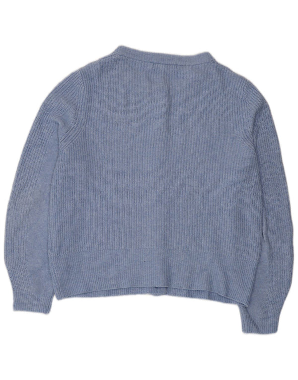Marks & Spencer Damen-Cardigan mit lockerer Passform, UK 16, Größe L, Blau, Acryl
