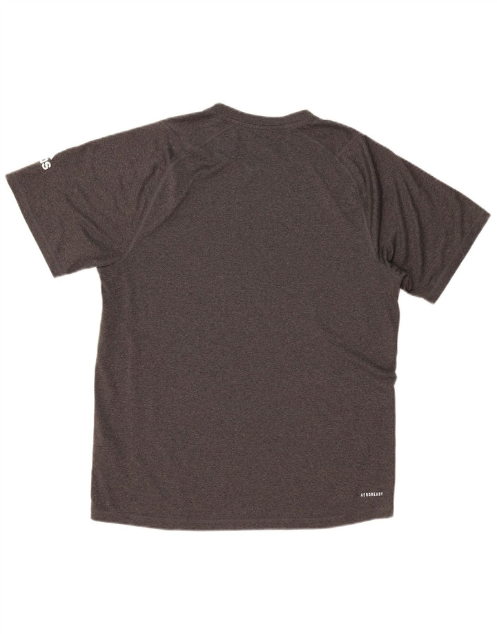 ADIDAS Herren Aeroready Graphic T-Shirt Top Mittelgraues Polyester
