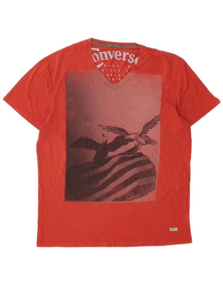 CONVERSE Herren Grafik T-Shirt Top XL Rot