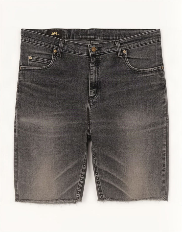 Lee Herren Brooklyn Denim Shorts W36 Große graue Baumwolle