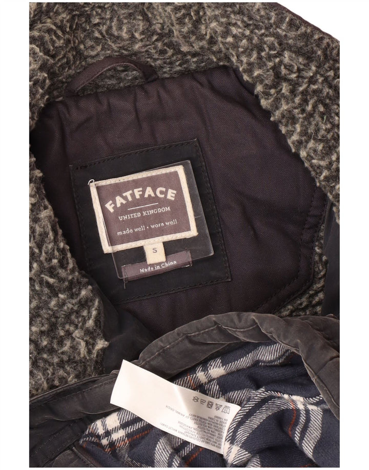FAT FACE Wattierte Herrenweste UK 36 Small Marineblaues Colourblock-Polyester
