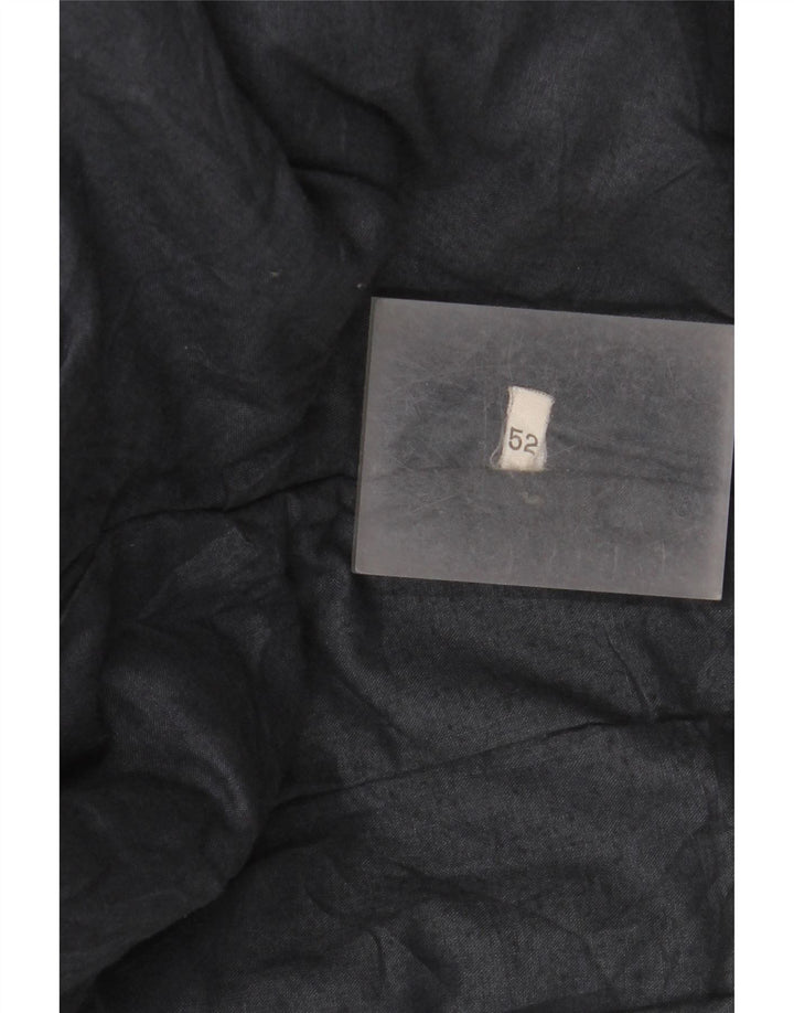 Vintage Herren Übergroße Lederjacke IT 52 XL Schwarz