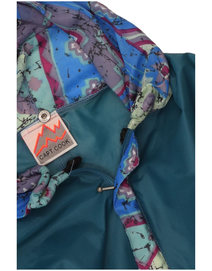 Capt. Cook Herren Abstract Hooded Rain Jacket UK 38 Mittelblau
