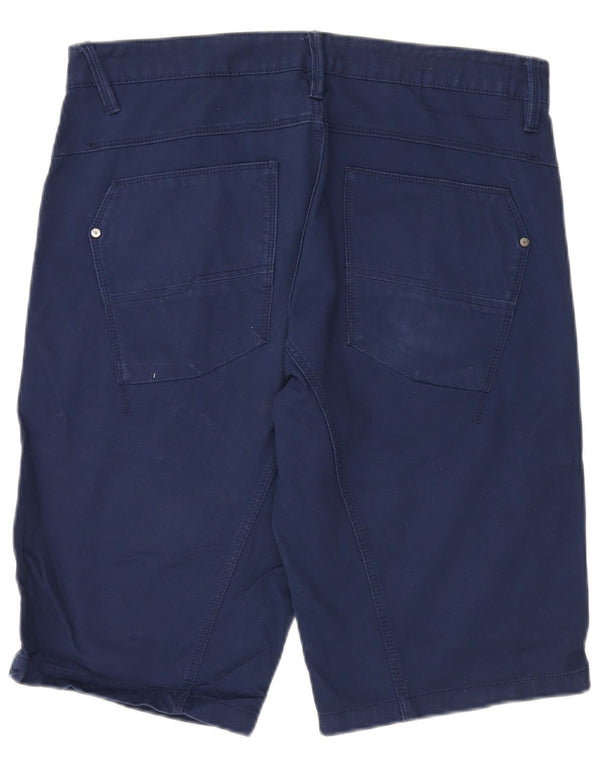 Celio Herren Cargo-Shorts W34 Große marineblaue Baumwolle