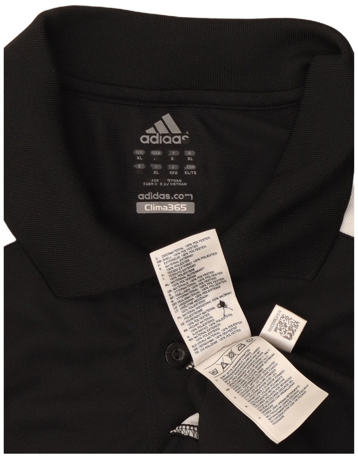 Adidas Herren Climalite Poloshirt XL Schwarz Colourblock Polyester