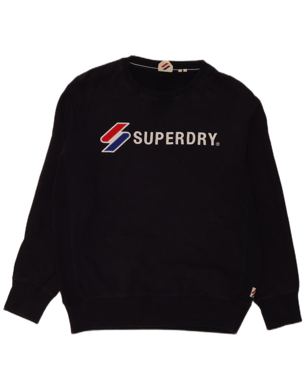 Superdry Herren Grafik-Sweatshirt-Pullover XL aus marineblauer Baumwolle
