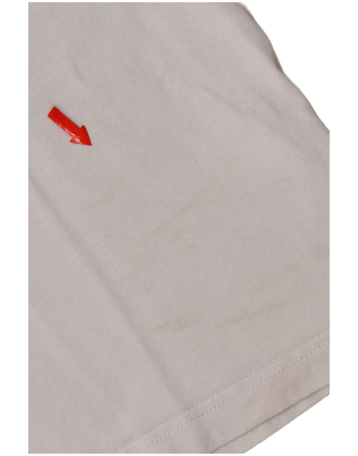 Adidas Herren Grafik-T-Shirt-Oberteil aus mittelweißer Baumwolle