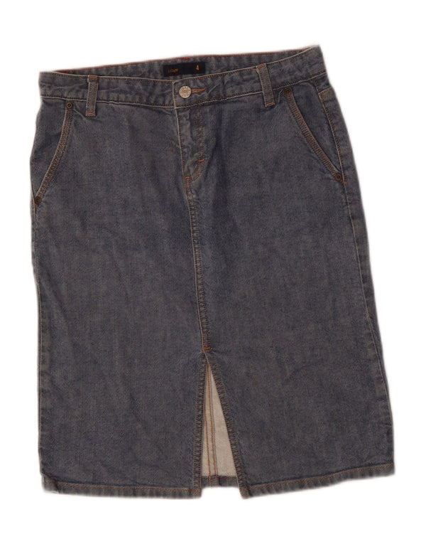 J. CREW Damen Jeansrock US 4 Small W30 Blaue Baumwolle