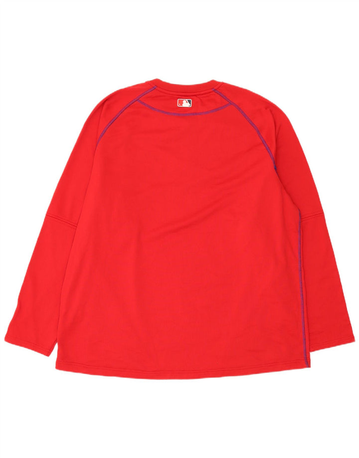 Majestic Herren Washington Nationals Top Langarm XL Rot Polyester