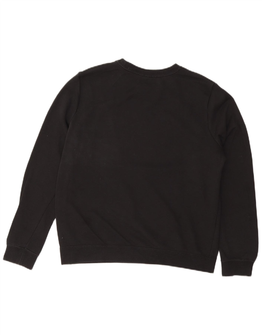 NIKE Damen Grafik-Sweatshirt-Pullover UK 14 Mittelschwarze Baumwolle