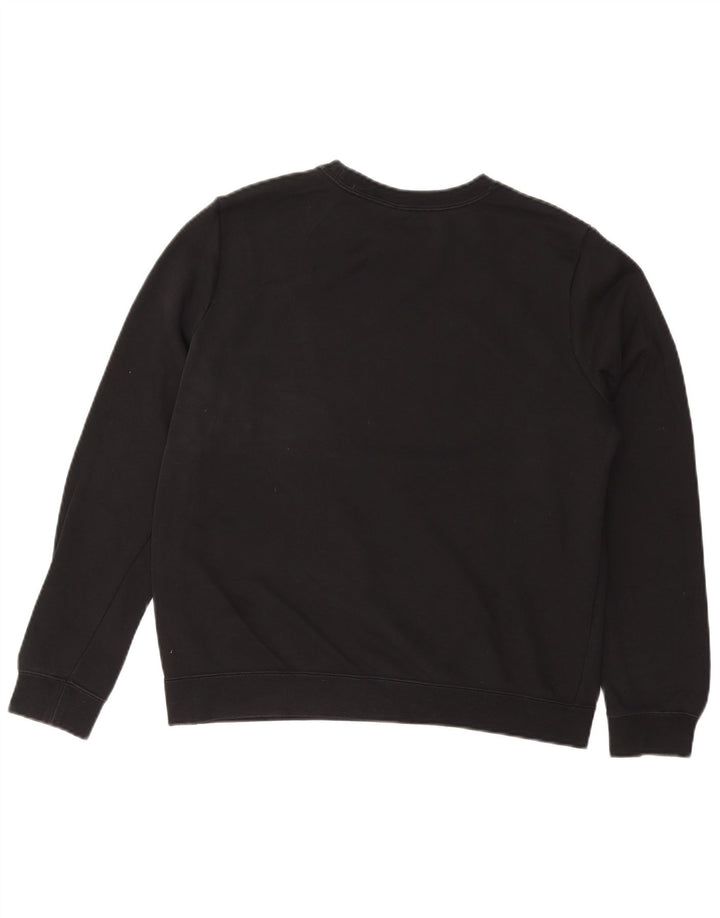 NIKE Damen Grafik-Sweatshirt-Pullover UK 14 Mittelschwarze Baumwolle