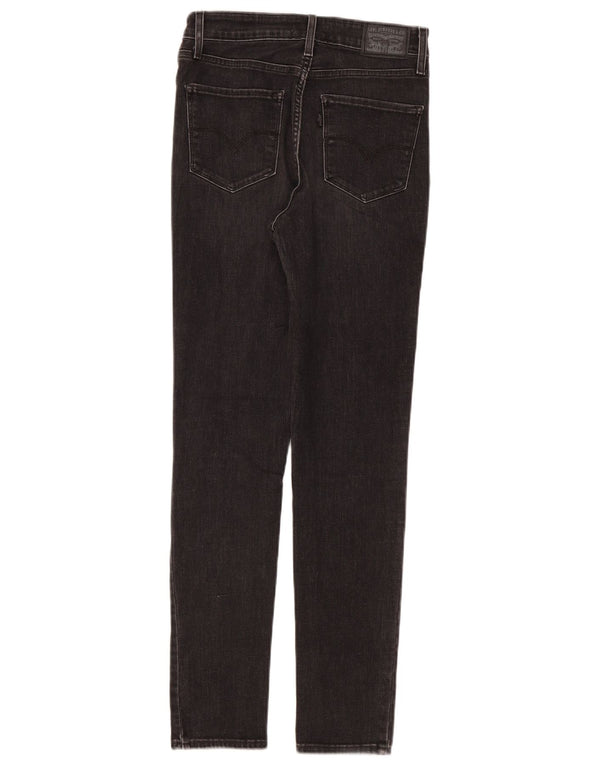 Levi's Damen 721 High Rise Skinny Jeans W27 L30 Schwarz Baumwolle