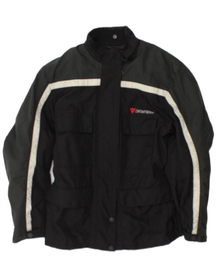 Dainese Womens Graphic Racer Jacke UK 12 Mittelschwarzes Colourblock-Nylon