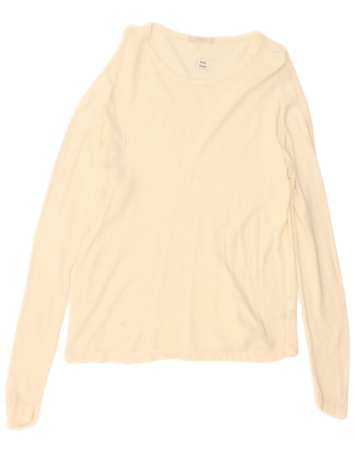 Marks & Spencer Damen Top Langarm UK 16 Large Beige Acryl