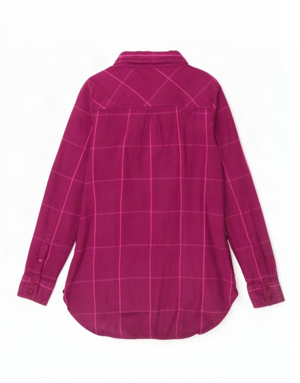 Vans Damenhemd UK 10 Small Lila kariert Baumwolle