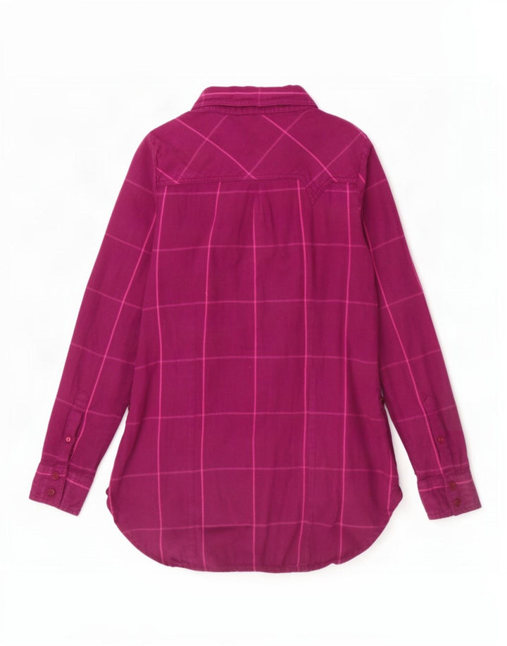 Vans Damenhemd UK 10 Small Lila kariert Baumwolle