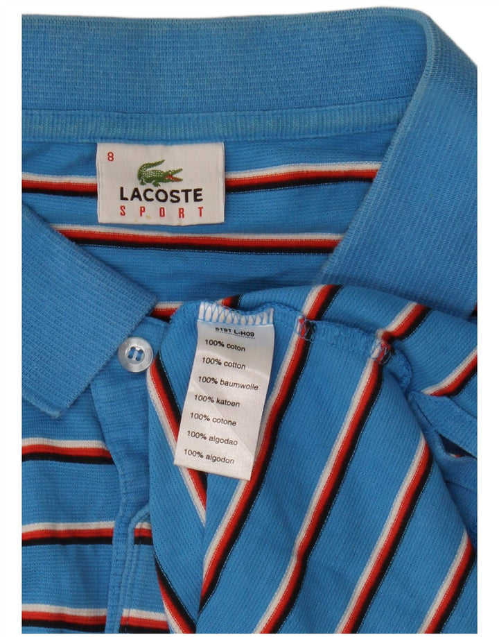Lacoste Herren-Poloshirt, Größe 8 3XL, blau gestreift, Baumwolle