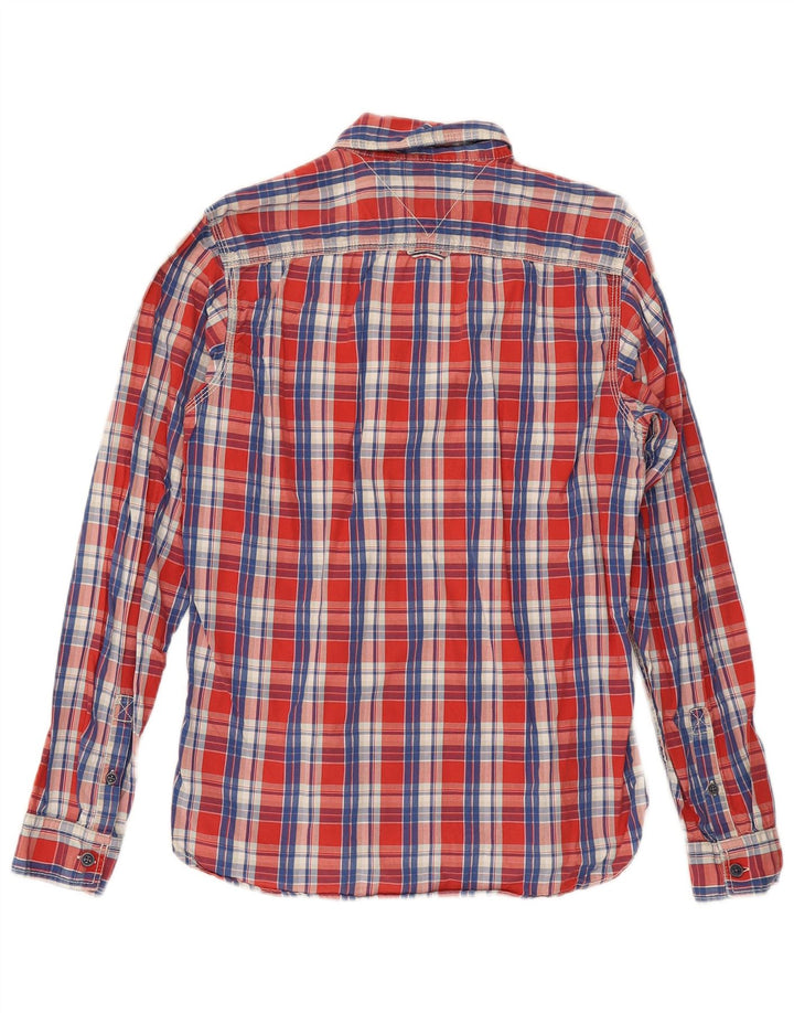 Tommy Hilfiger Herrenhemd, klein, rot, kariert, Baumwolle
