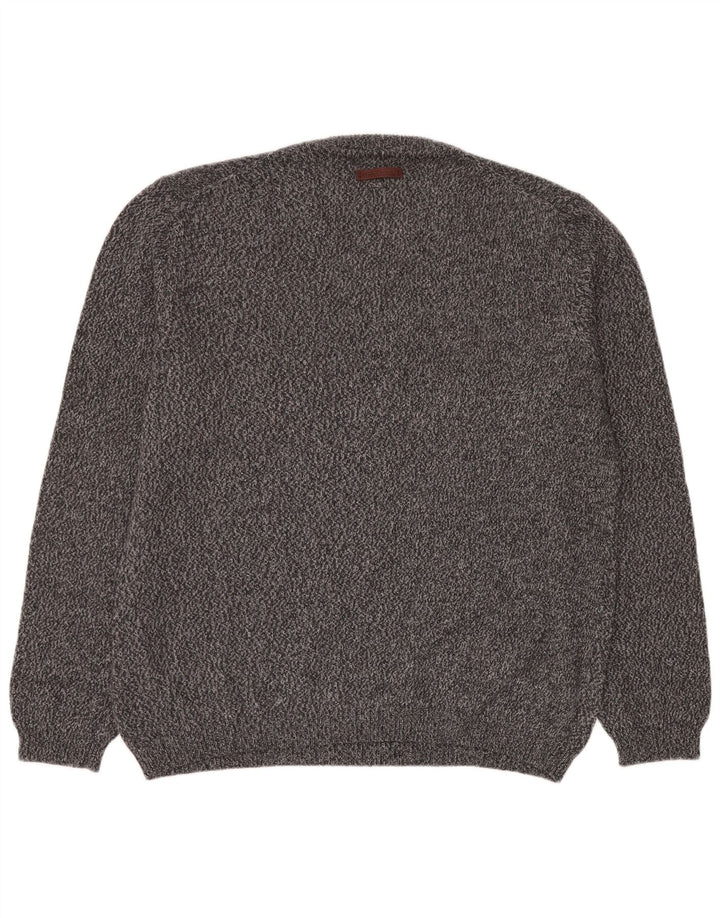 Camel Active Herren-Pullover mit V-Ausschnitt, XL, marineblau gesprenkelte Baumwolle