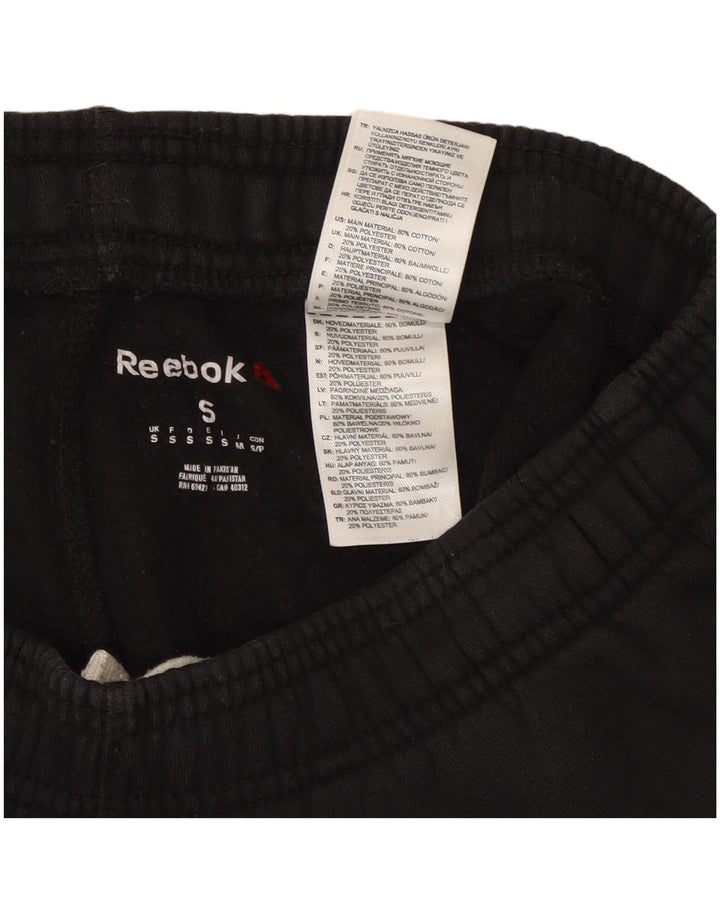 Reebok Herren-Trainingshose, Jogginghose, Größe S, Schwarz, Baumwolle
