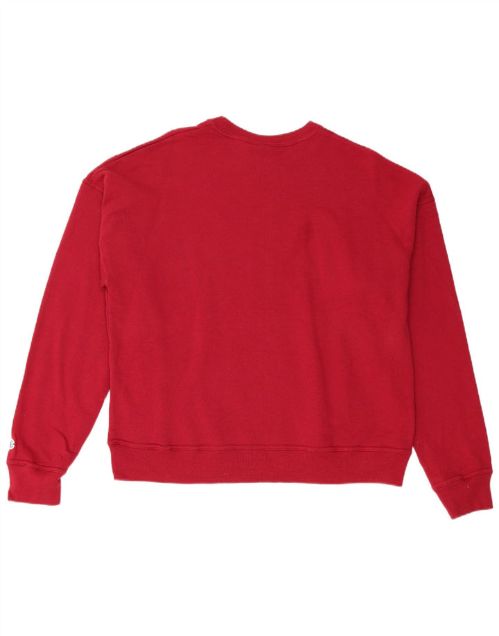 CHAMPION Herren-Sweatshirt-Pullover aus mittlerer burgunderroter Baumwolle