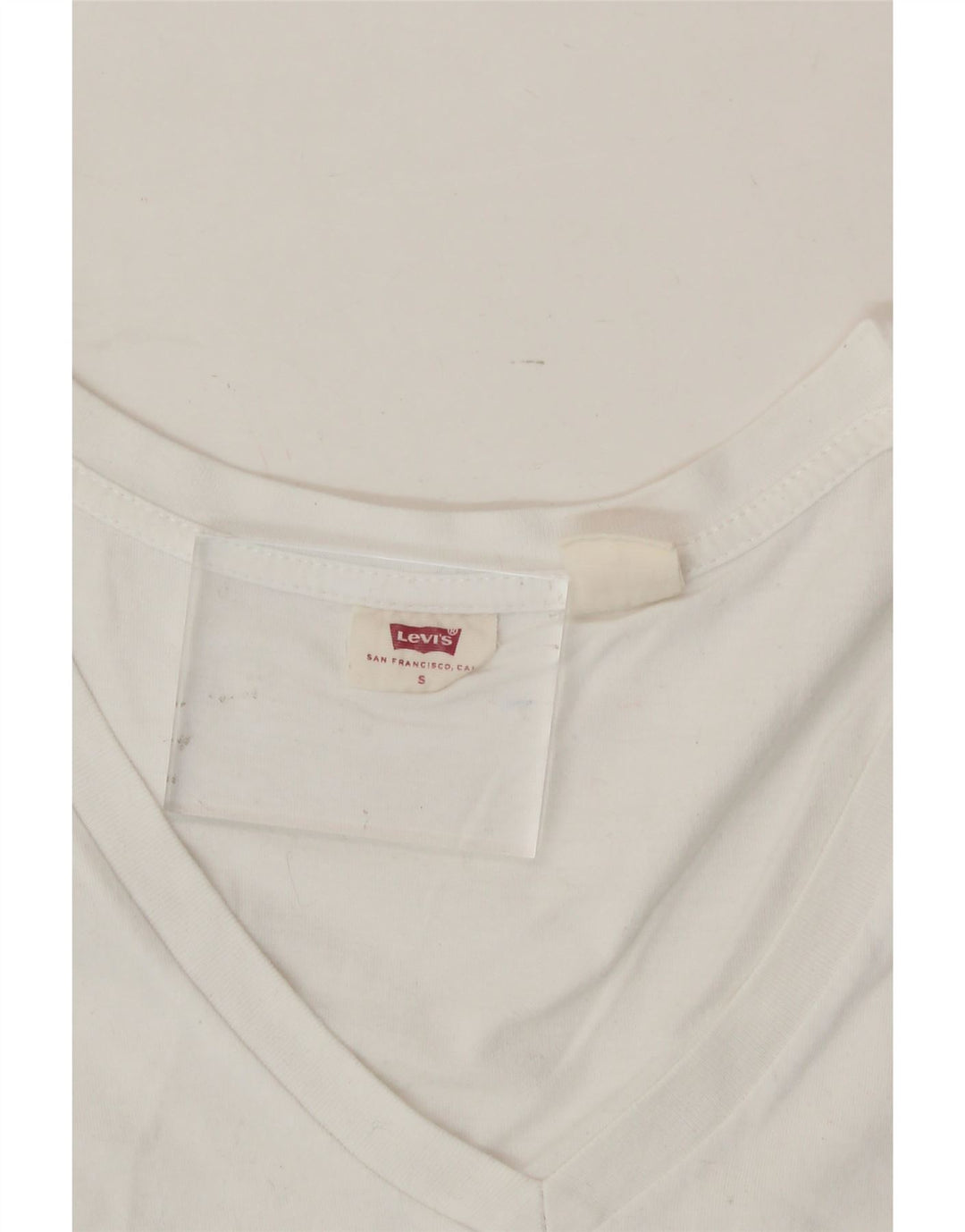 LEVI'S Womens T-Shirt Top UK 10 Small White Vintage Levi's and Second-Hand Levi's from Messina Hembry 