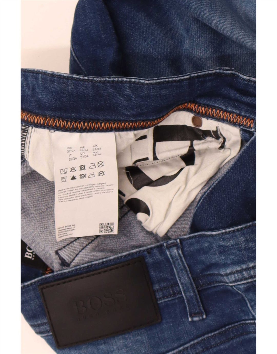 Hugo Boss Damen Delaware Slim Jeans W32 L34 Blaue Baumwolle