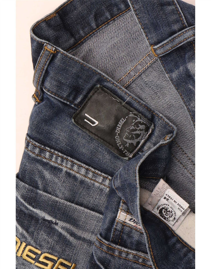 Diesel Herren Straight Jeans W34 L34 Blaue Baumwolle