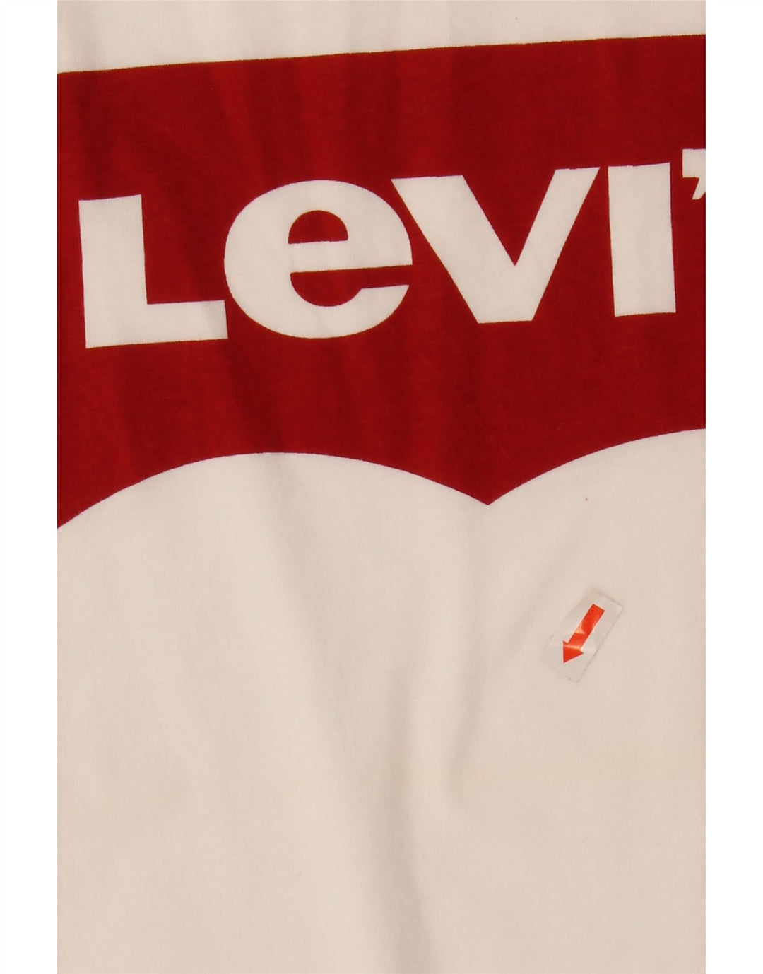 LEVI'S Damen-T-Shirt mit Grafik, UK 10, Größe S, weiße Baumwolle