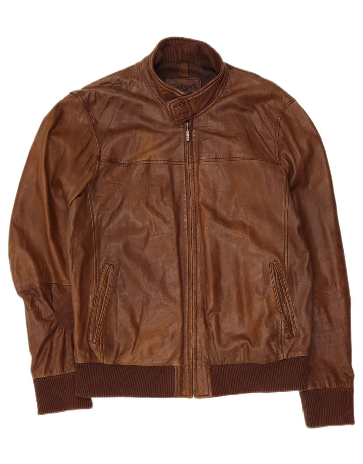 Conbipel Herren Lederjacke IT 54 2XL Braunes Leder