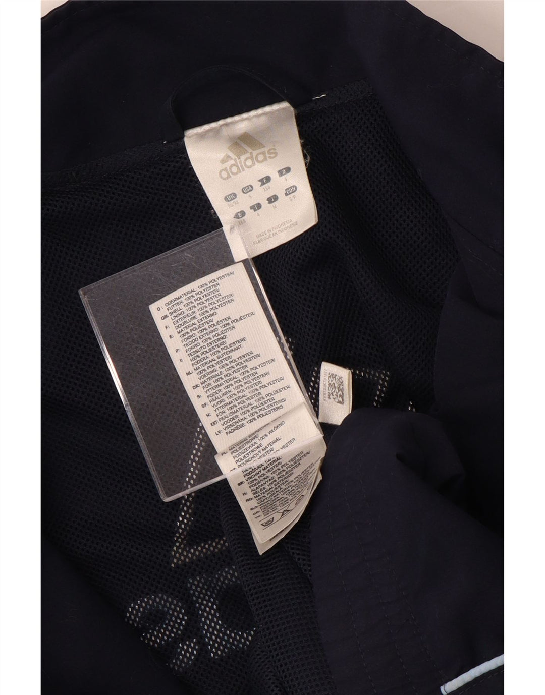 ADIDAS Herren Grafik-Trainingsanzug-Oberteiljacke UK 36/38 Small Marineblau