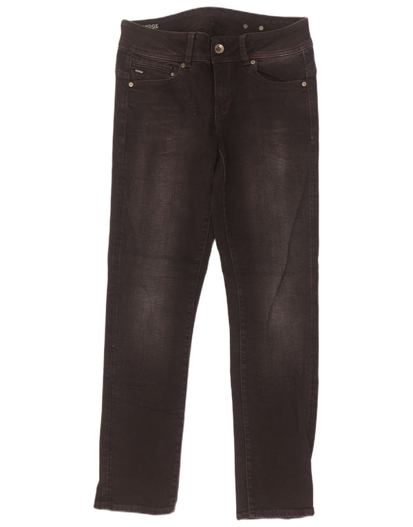 G-Star Damen Midge Straight Jeans W31 L32 Schwarze Baumwolle
