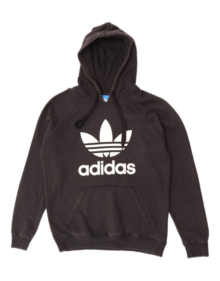 Adidas Herren Graphic Hoodie Pullover Mittelschwarze Baumwolle