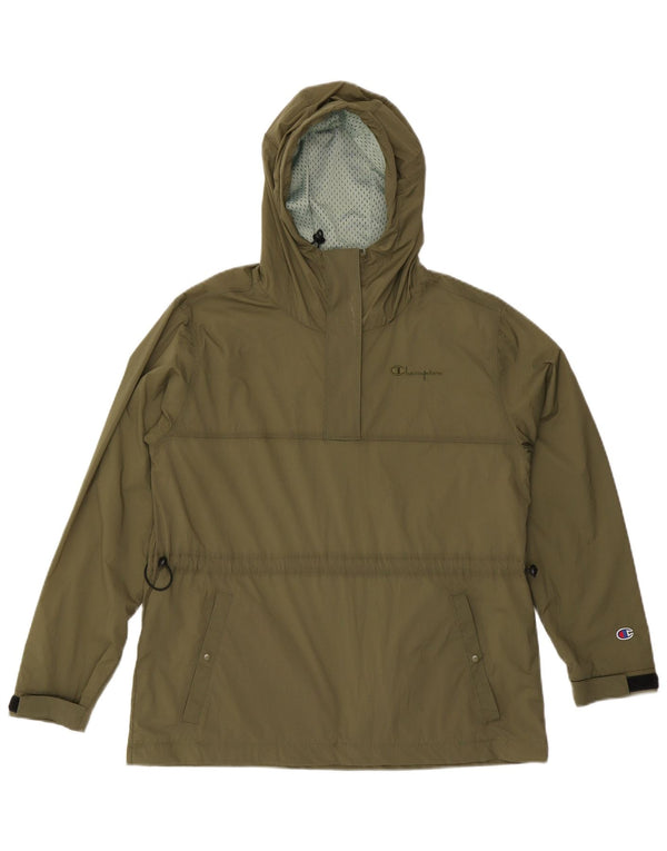 Champion Damen Übergroße Kapuzen-Regenjacke UK 10 Small Khaki
