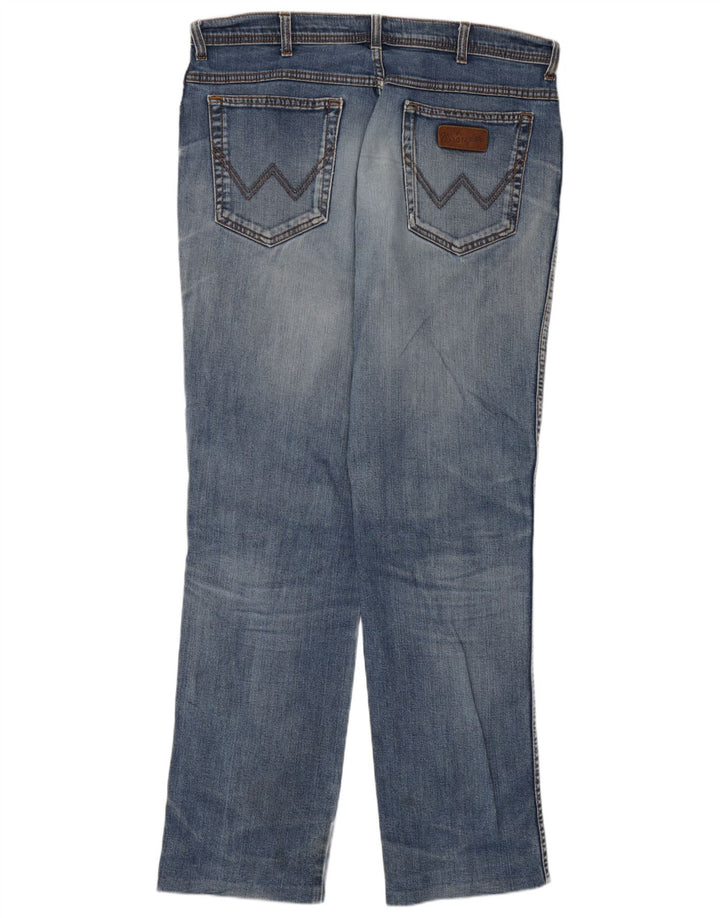 Wrangler Herren Straight Jeans W38 L31 Blaue Baumwolle