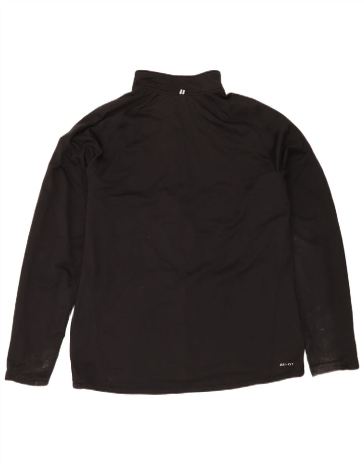 Nike Herren-Dri-Fit-Trainingsanzug-Top-Jacke, großes, schwarzes Polyester