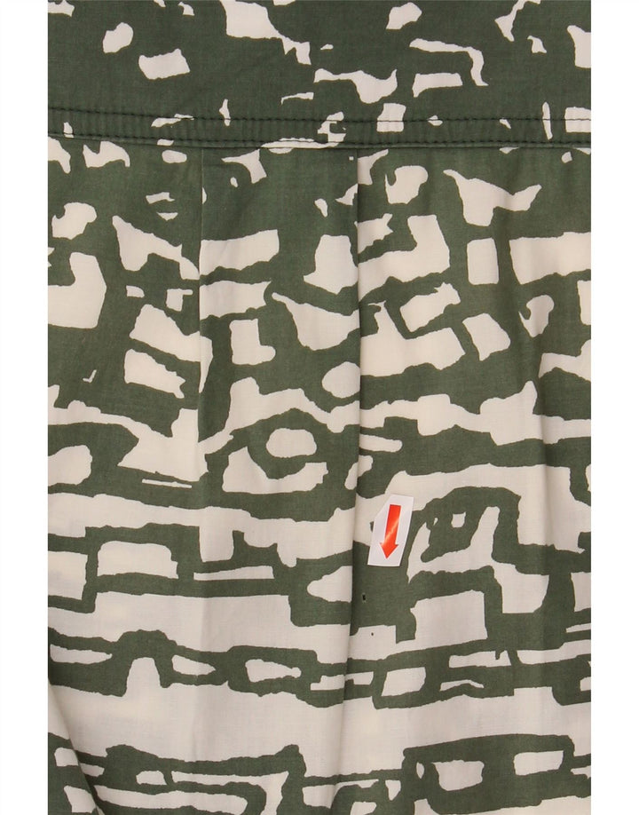 MARELLA Damen Ärmelloses Hemdkleid UK 12 Mittelgrün Geometrisch