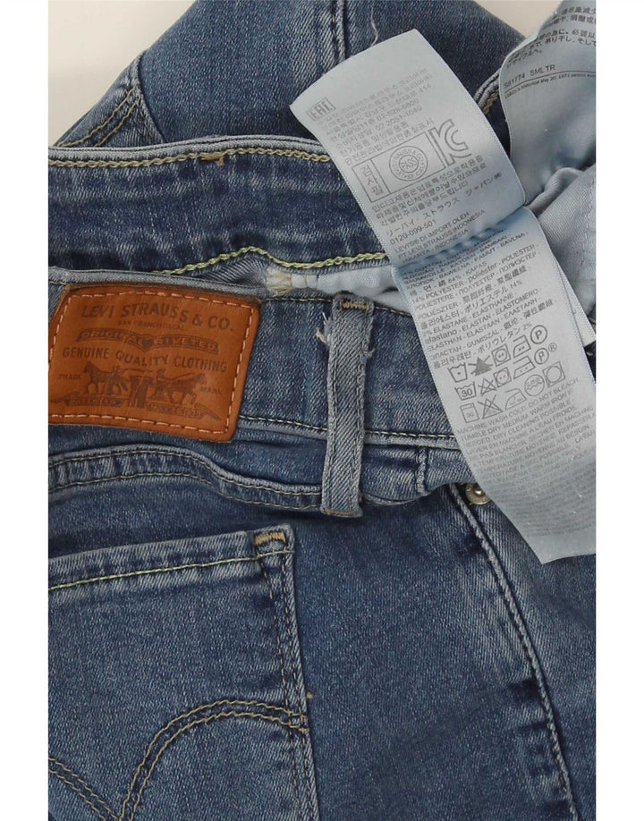 Levi's Damen 712 Slim Jeans W28 L32 Blaue Baumwolle