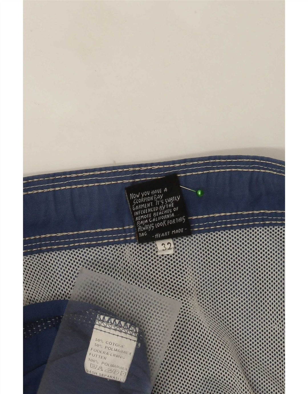 Scorpion Bay Herren-Badeshorts aus mittelblauer Baumwolle
