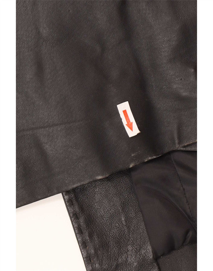 Conbipel Damen Ledermantel IT 44 Mittelschwarzes Leder