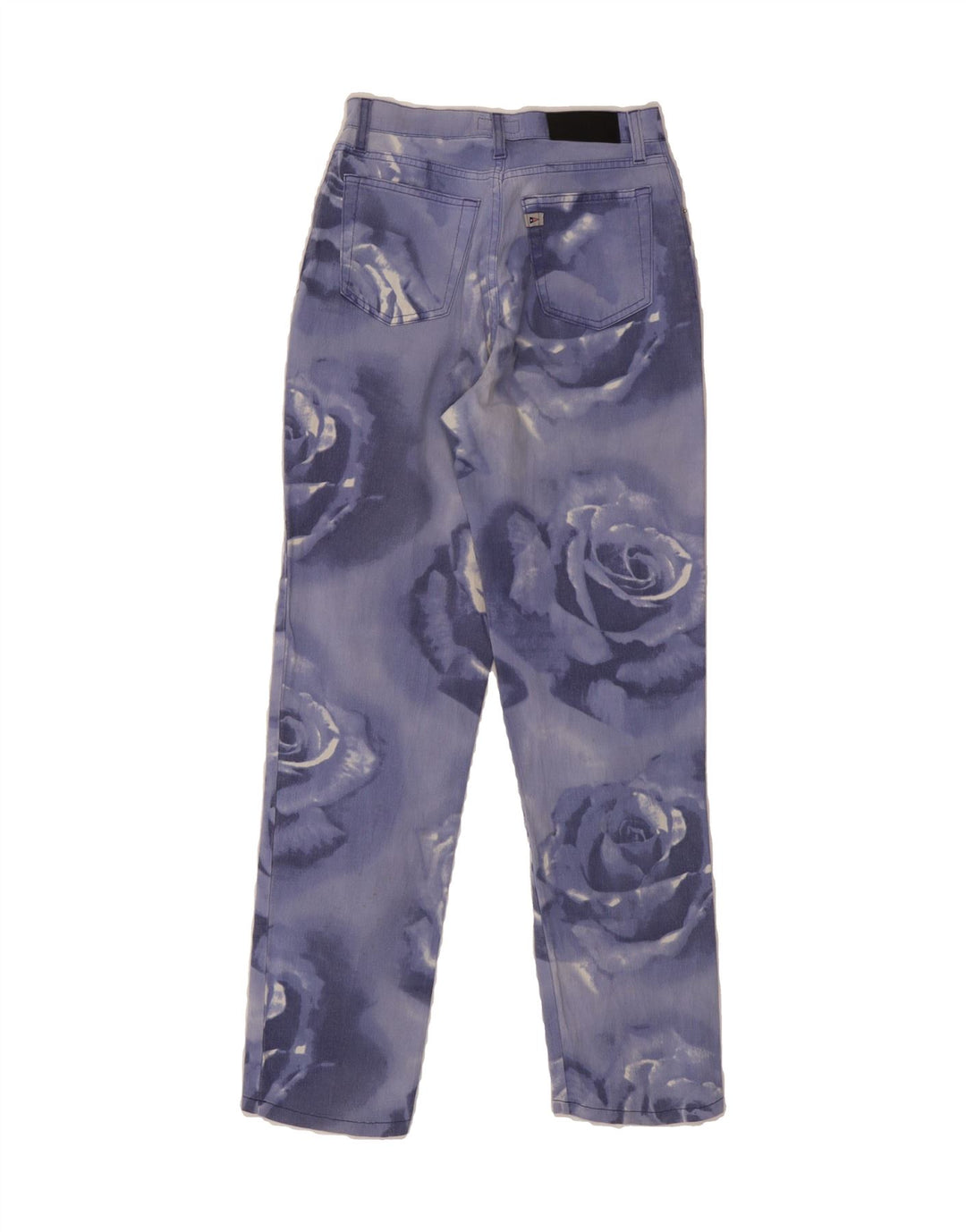 OUTRAGE Womens Slim Jeans W29 L30 Blue Floral Cotton Vintage Outrage and Second-Hand Outrage from Messina Hembry 
