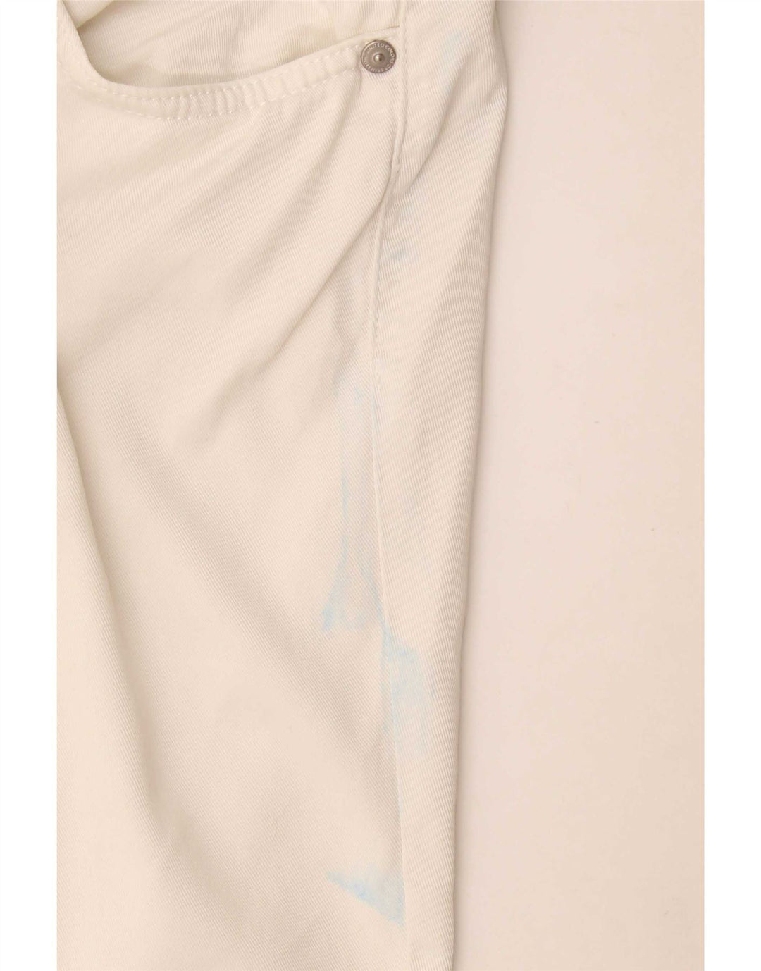 Benetton Damen Freizeitshorts IT 44 Medium W34 Weiße Baumwolle