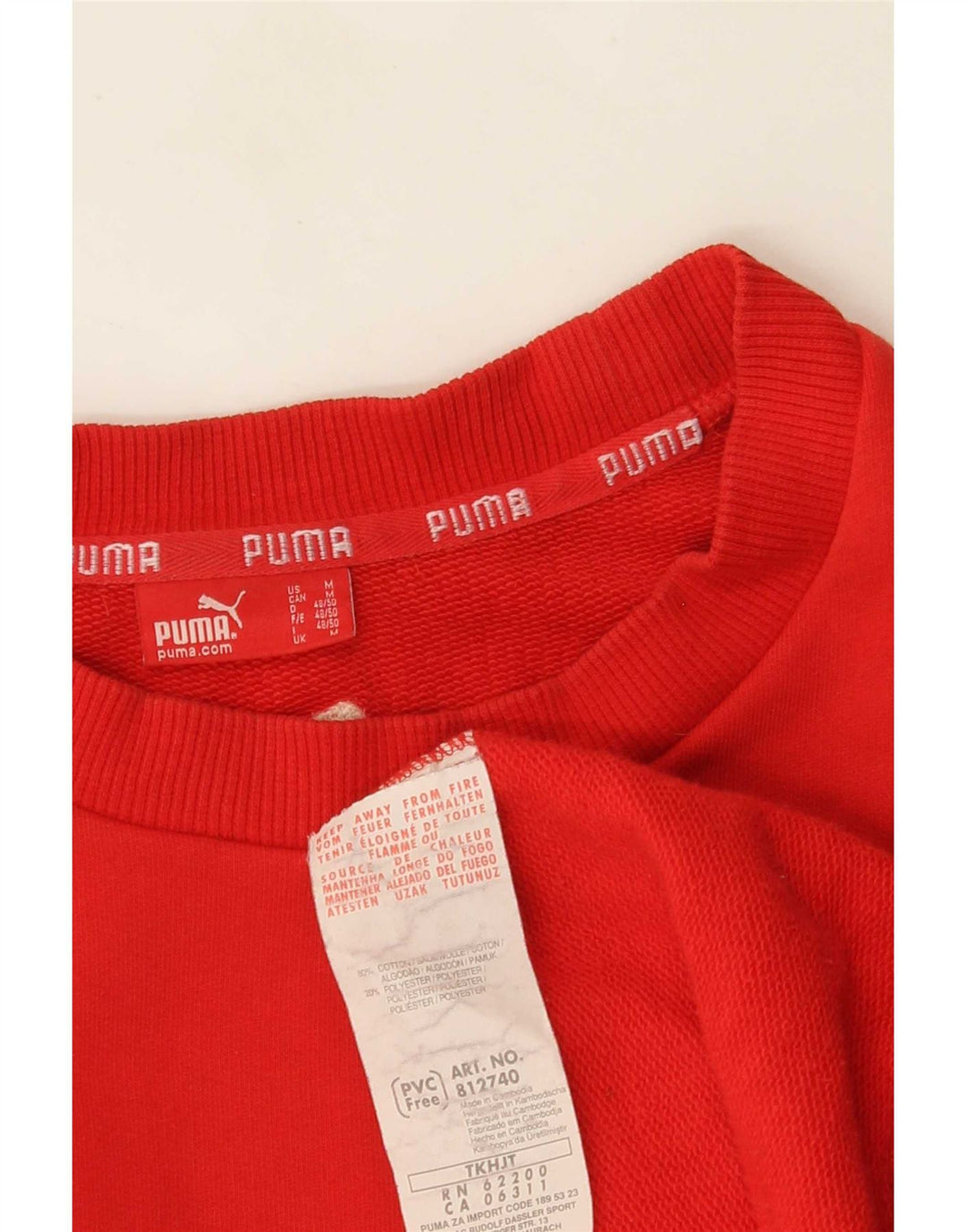 Puma Herren Grafik-Sweatshirt-Pullover aus mittelroter Baumwolle