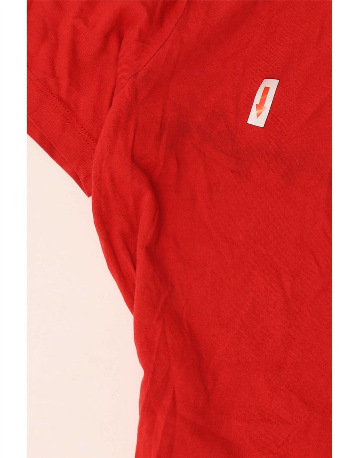 Jack & Jones Herren Grafik-T-Shirt-Oberteil aus mittelroter Baumwolle