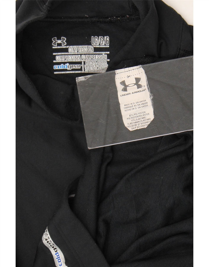 Under Armour Damen Kompressionsoberteil Langarm UK 14 Large Schwarz Polyester