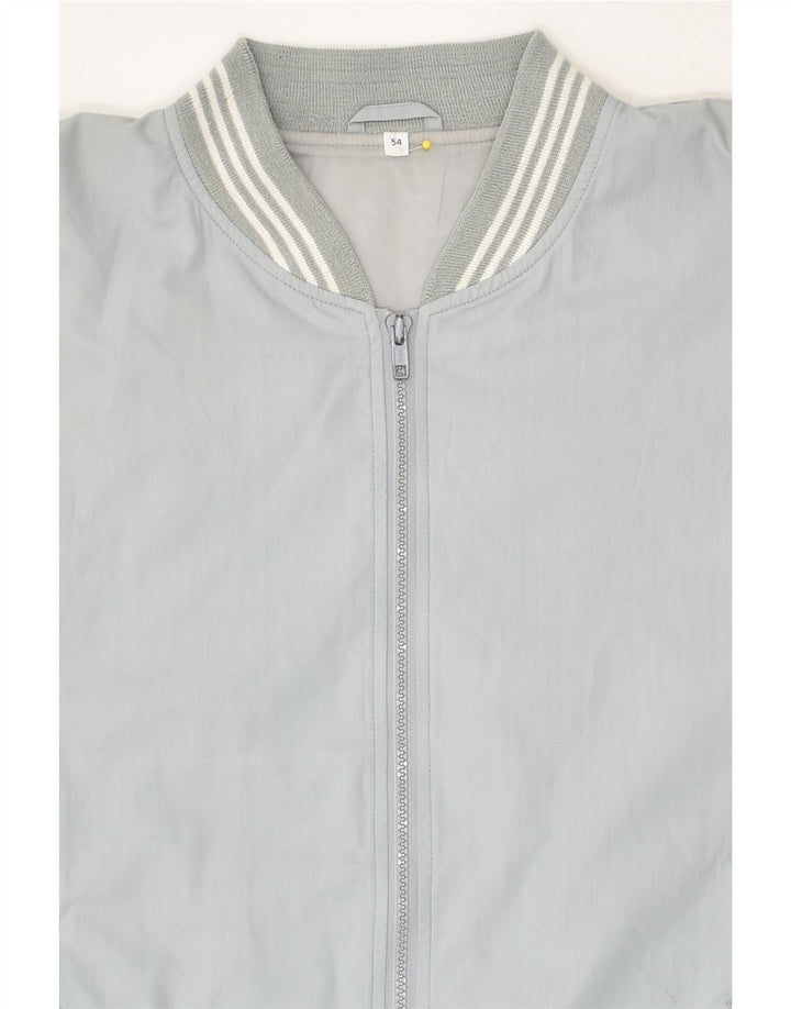 VINTAGE Mens Bomber Jacket IT 54 2XL Blue Cotton | Vintage Vintage | Thrift | Second-Hand Vintage | Used Clothing | Messina Hembry 